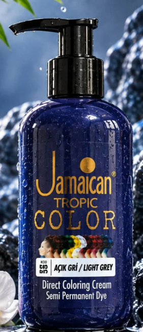 Jamaican Tropic Color 595 Açık Gri (Light Grey) Saç Boyası – Direct Coloring Cream 250 ml