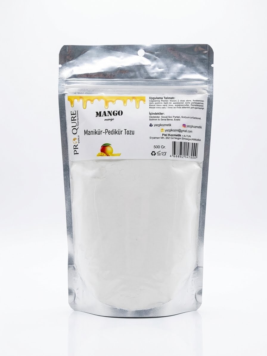 Pro Qure Mango Özlü Manikür - Pedikür Tozu (500 Gr)